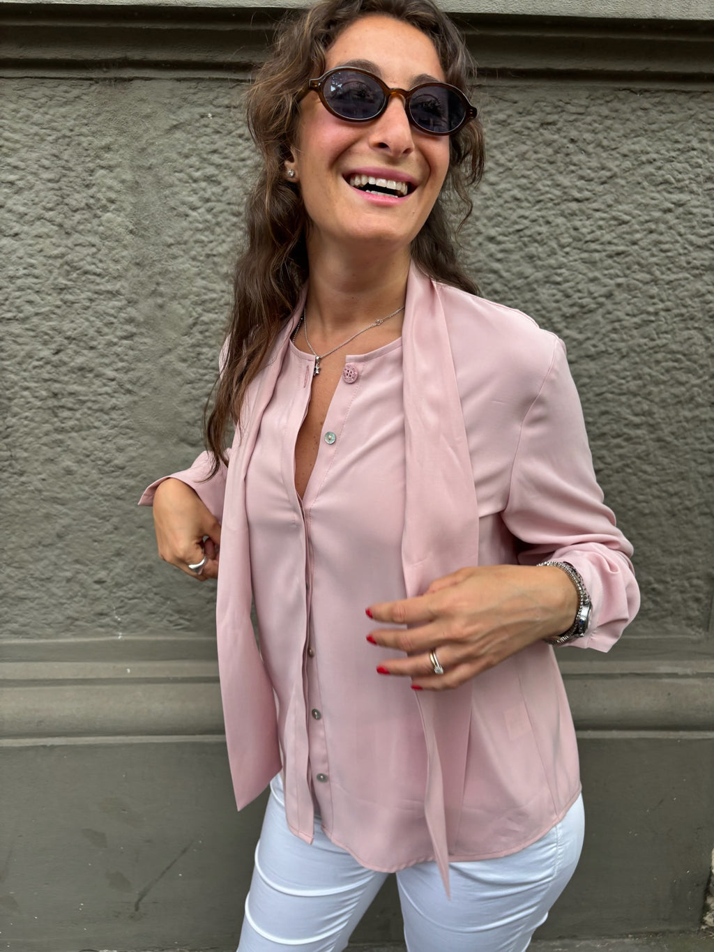 THAT'S IT Camicia Cupro peonia
