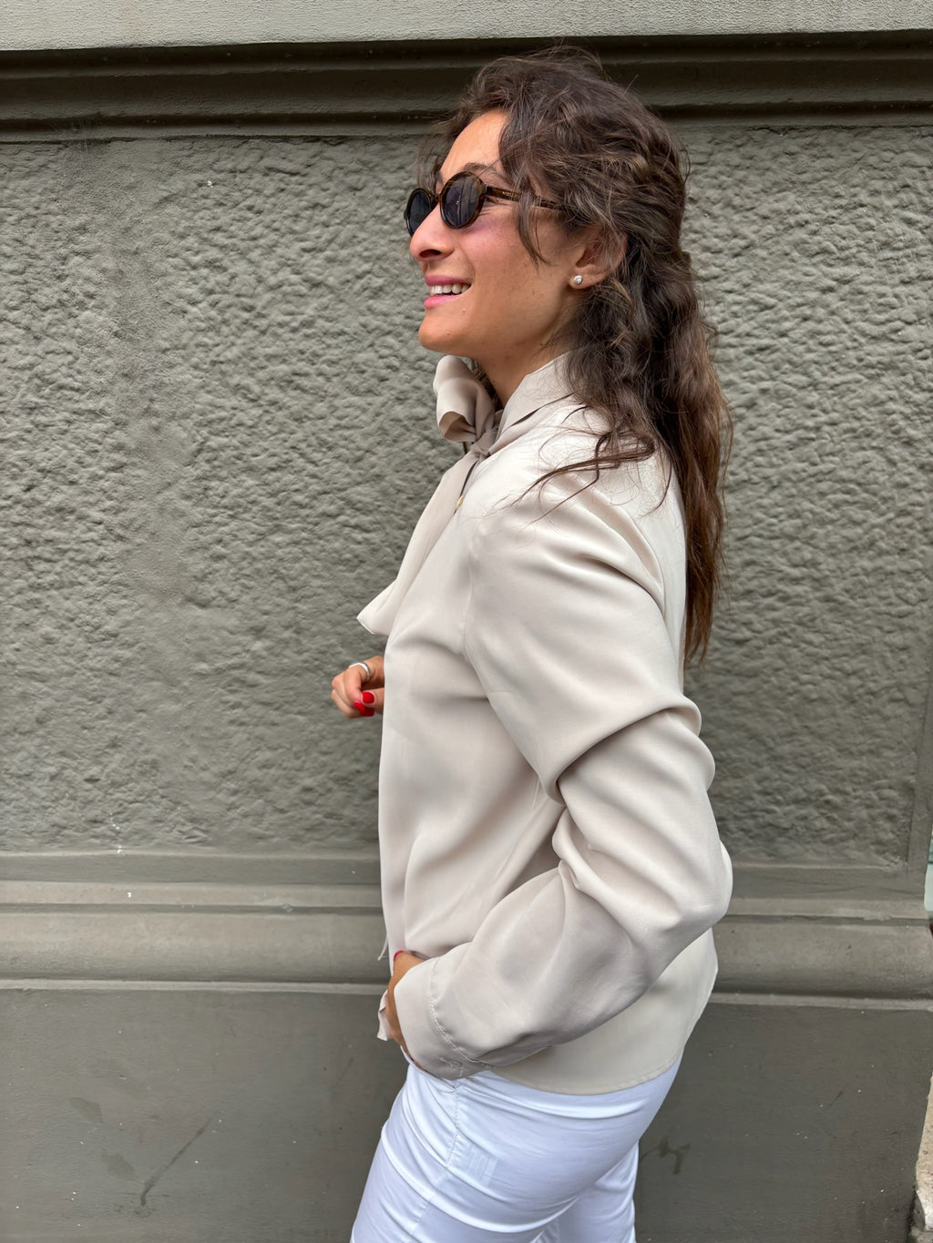 THAT'S IT Camicia Cupro gesso