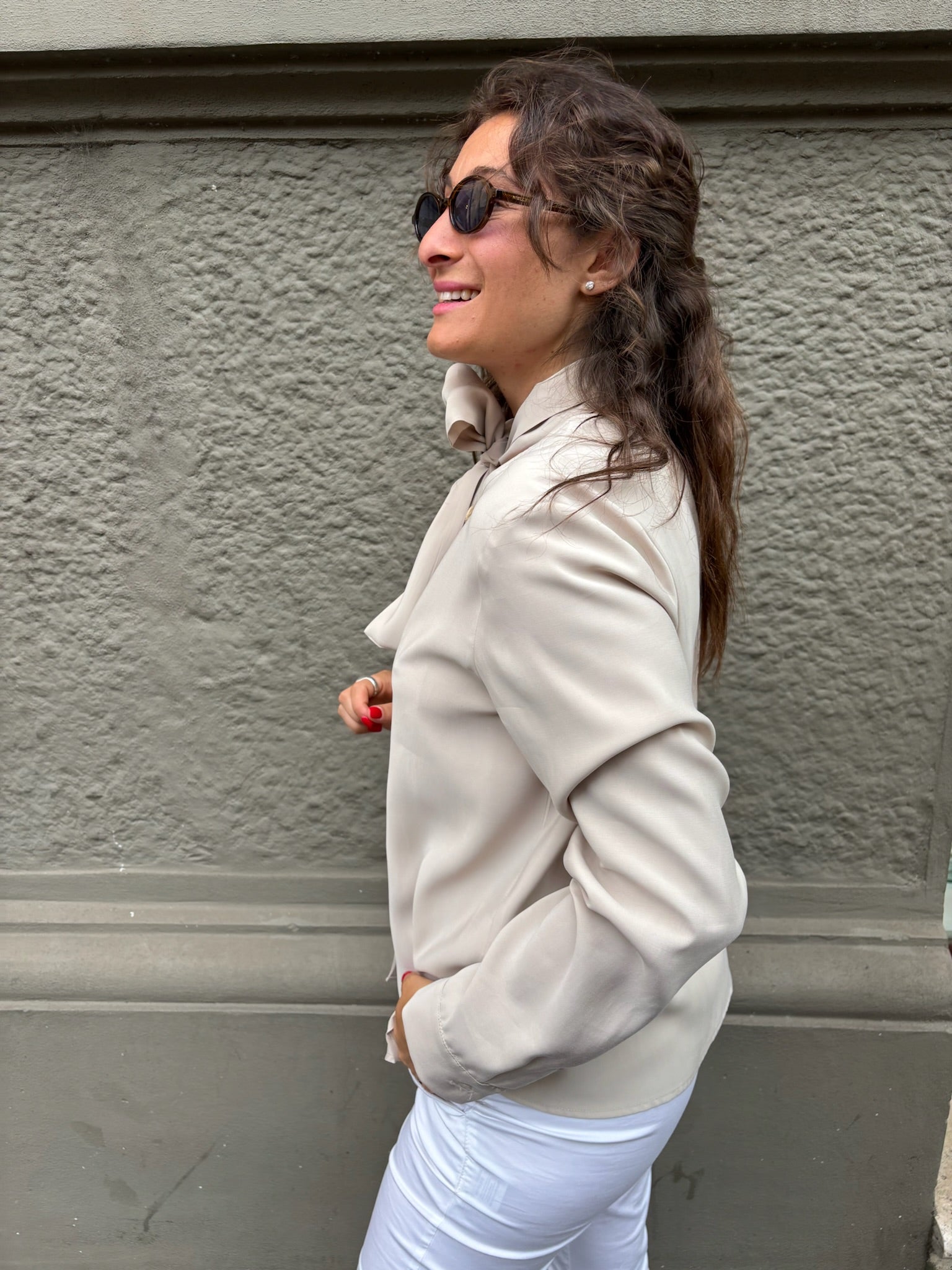 THAT'S IT Camicia Cupro gesso