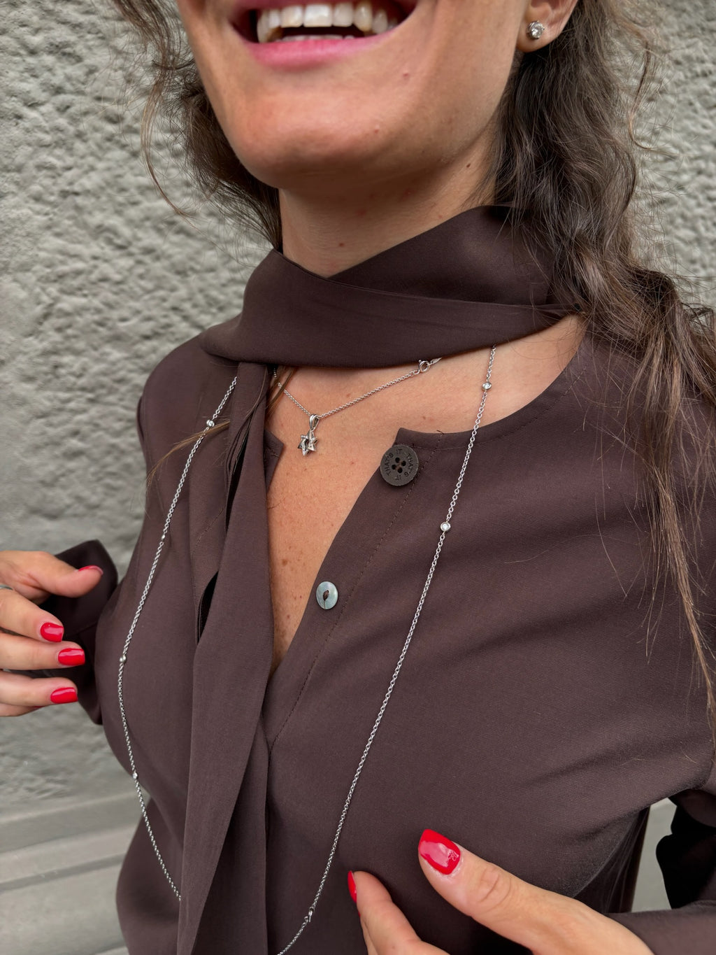 THAT'S IT Camicia Cupro espresso