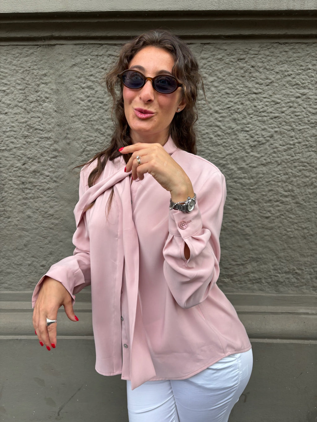 THAT'S IT Camicia Cupro peonia