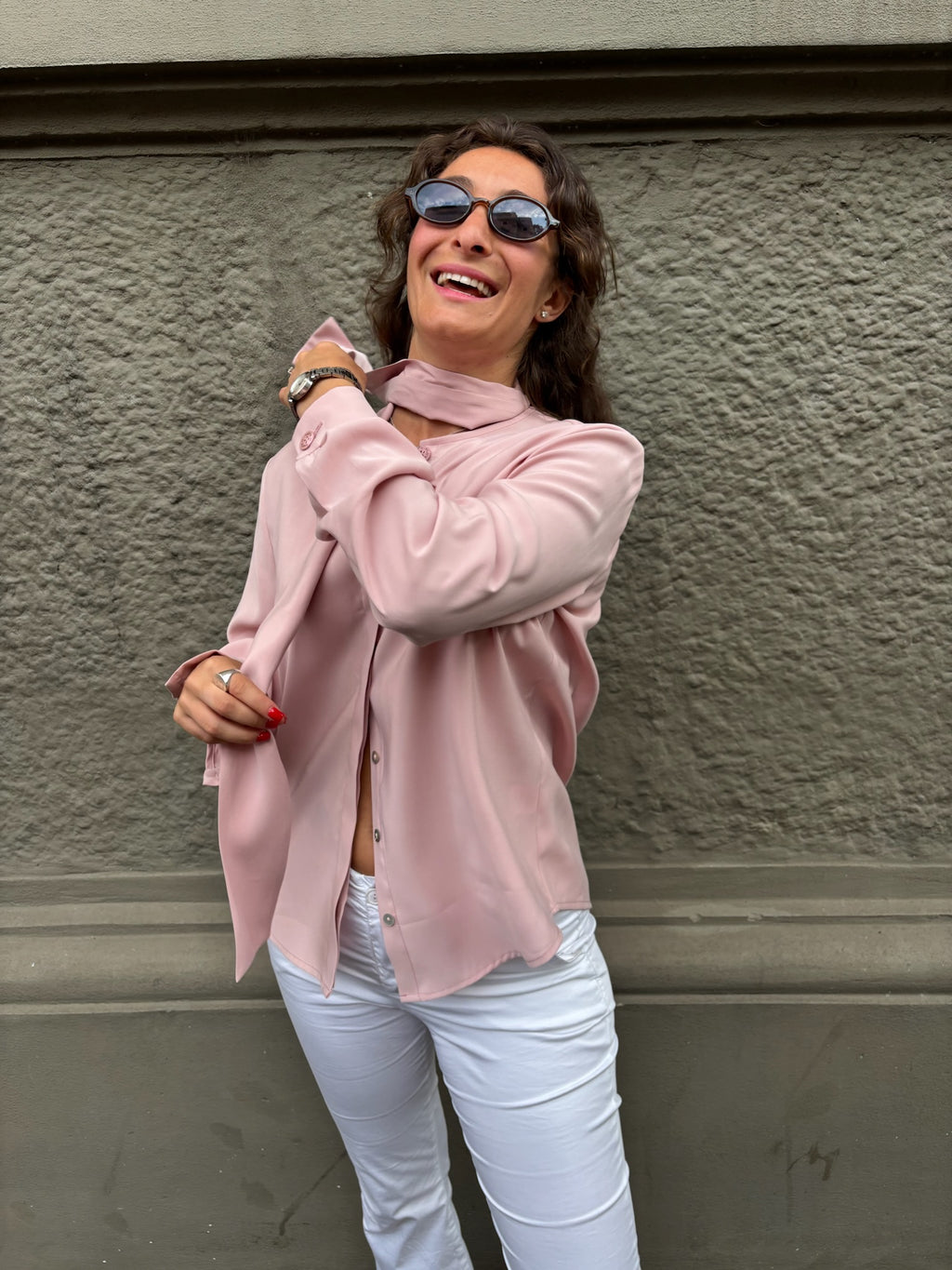 THAT'S IT Camicia Cupro peonia
