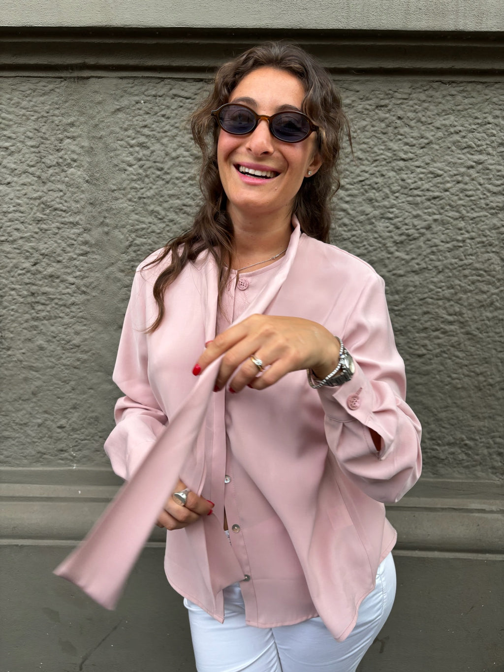 THAT'S IT Camicia Cupro peonia