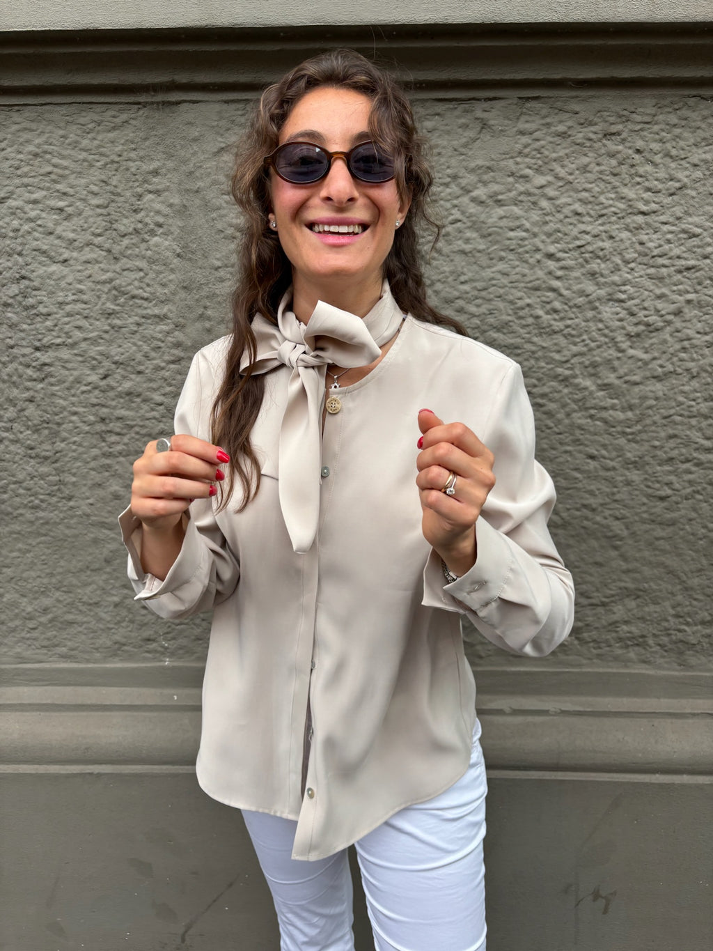 THAT'S IT Camicia Cupro gesso