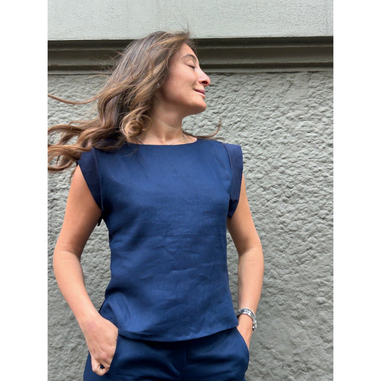 THAT'S IT Blusa Lino blu