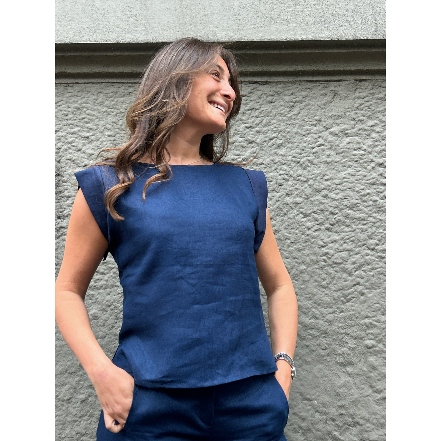 THAT'S IT Blusa Lino blu