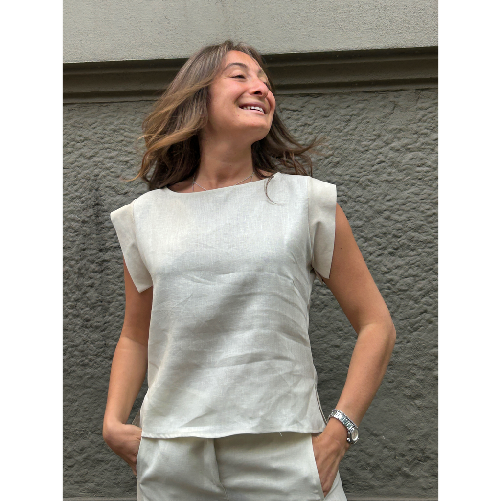 THAT'S IT Blusa Lino panna