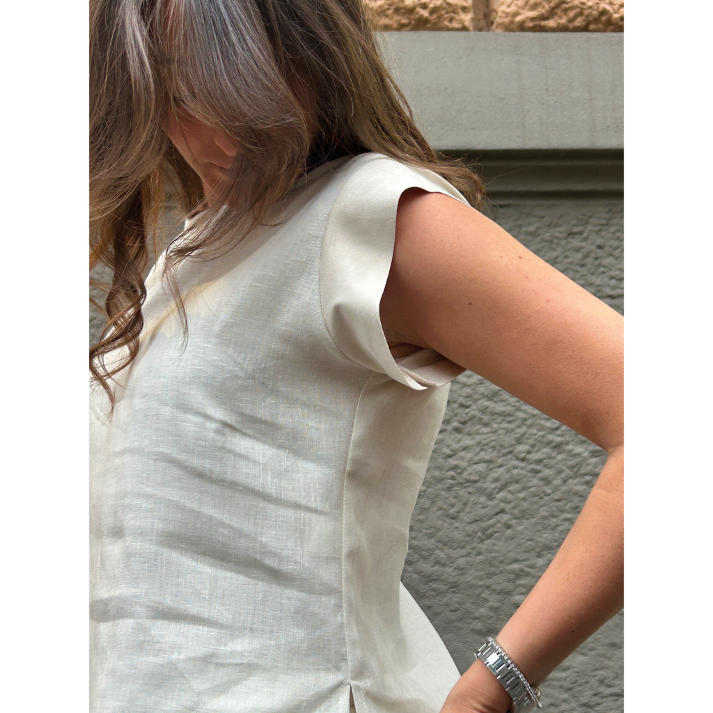 THAT'S IT Blusa Lino panna