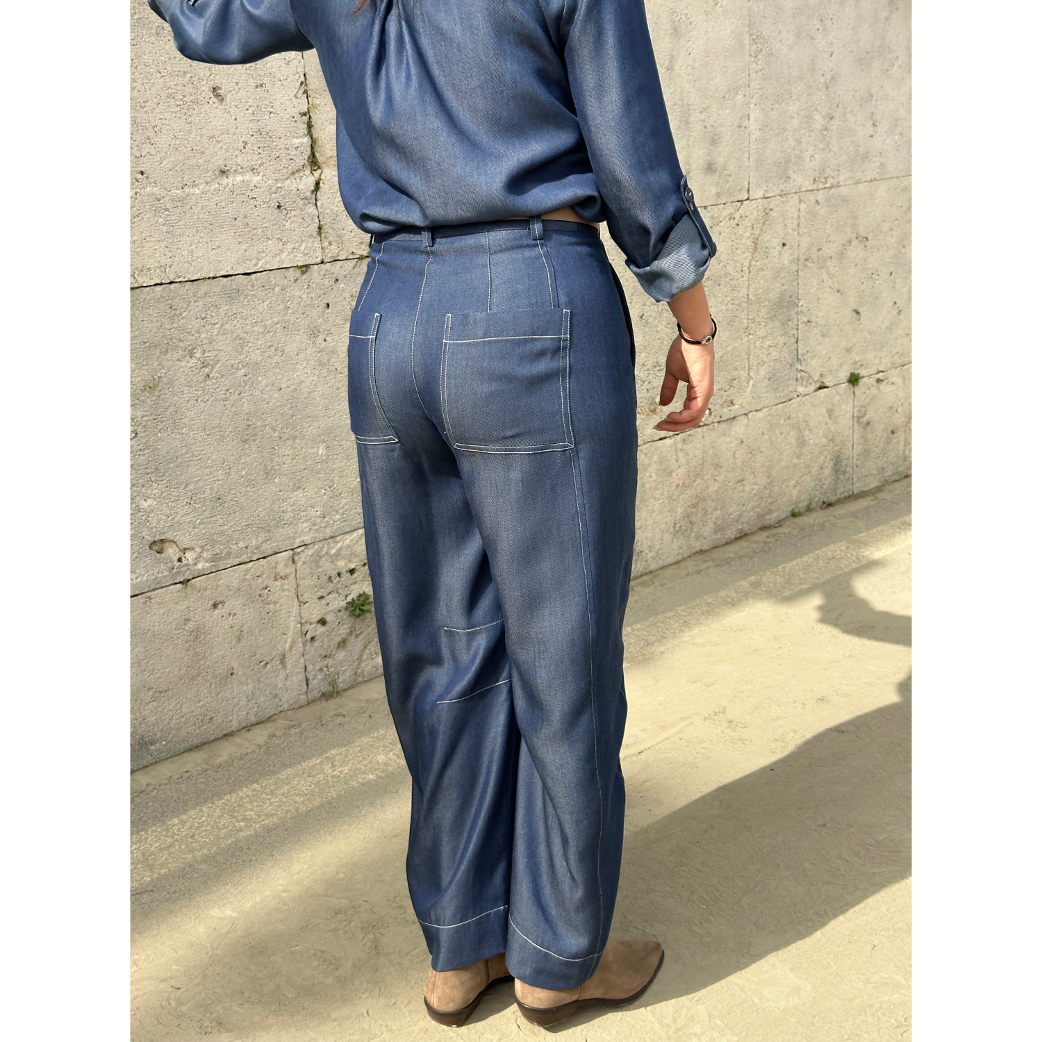 THAT'S IT Barrel Chambray indaco