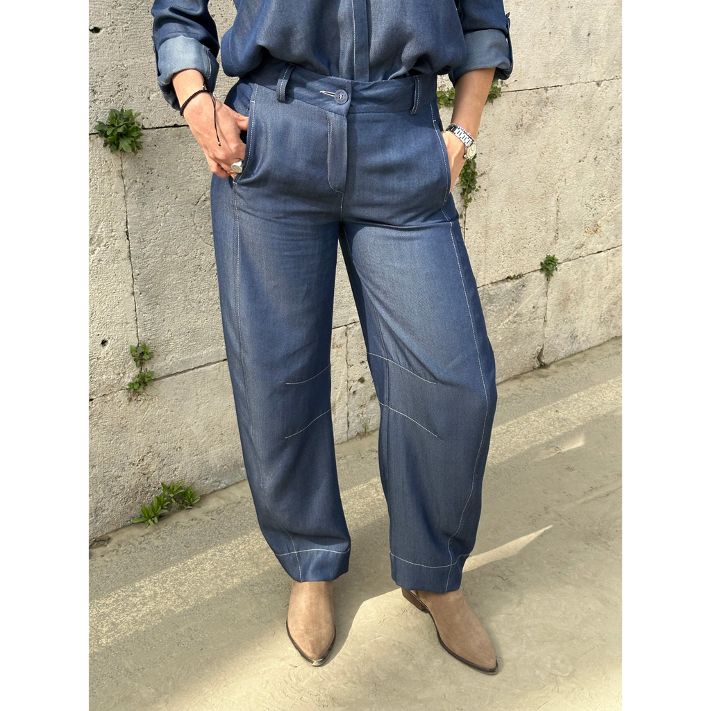 THAT'S IT Barrel Chambray indaco