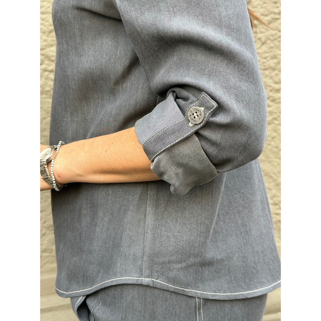 THAT'S IT Blusa Chambray creta
