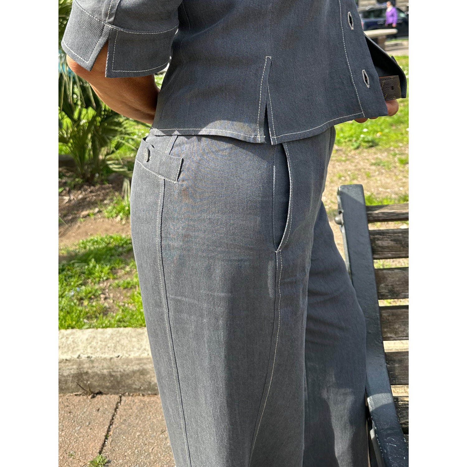 THAT'S IT Wide Chambray creta