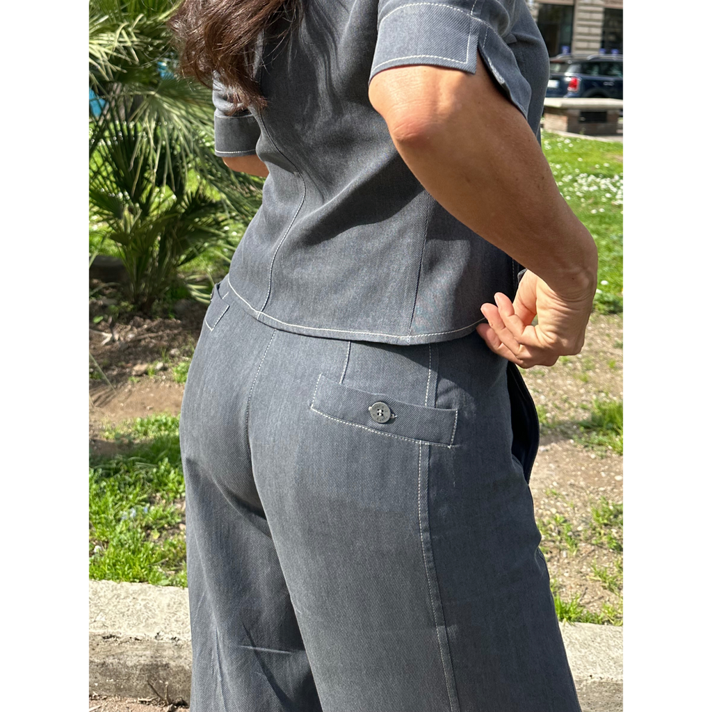 THAT'S IT Wide Chambray creta