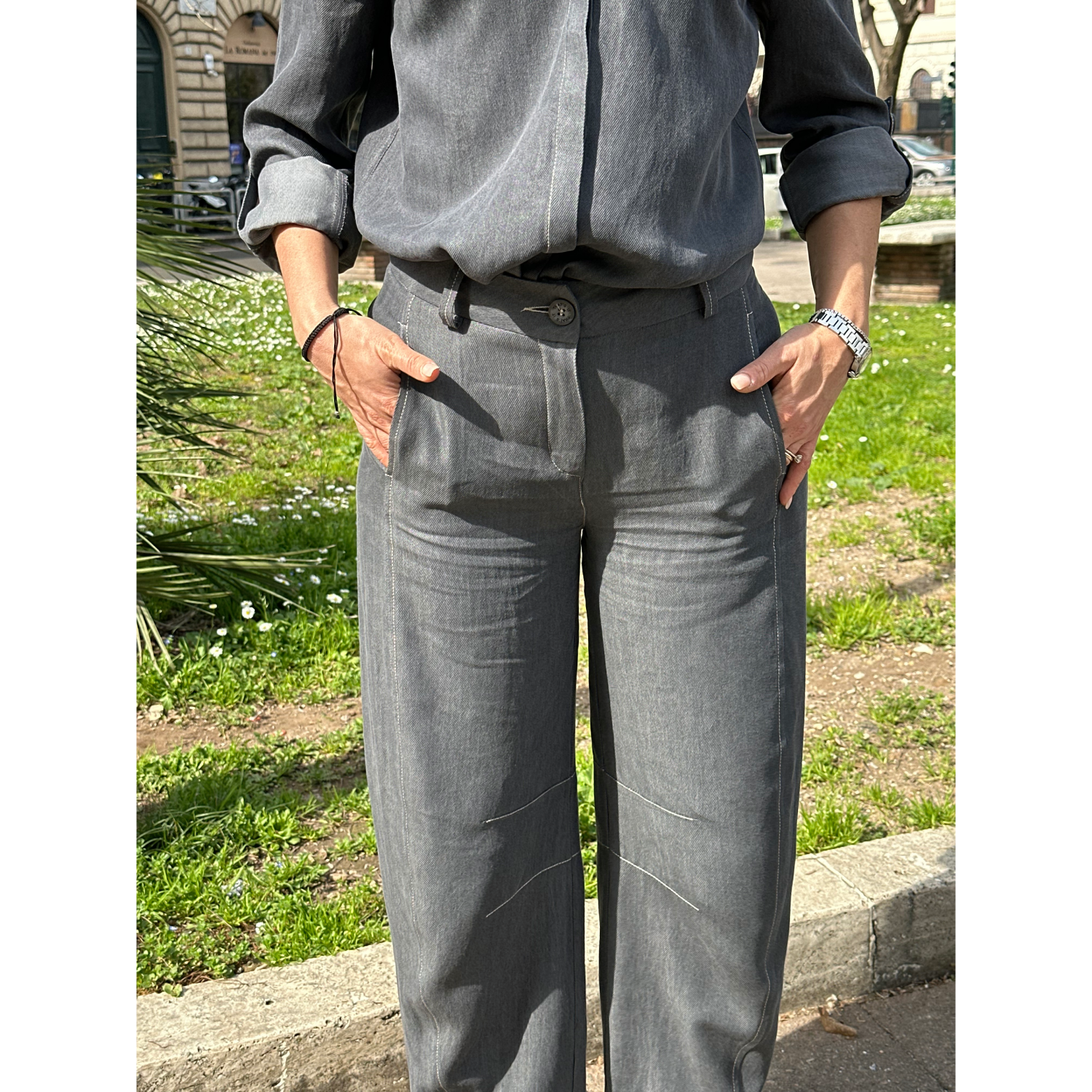 THAT'S IT Barrel Chambray creta