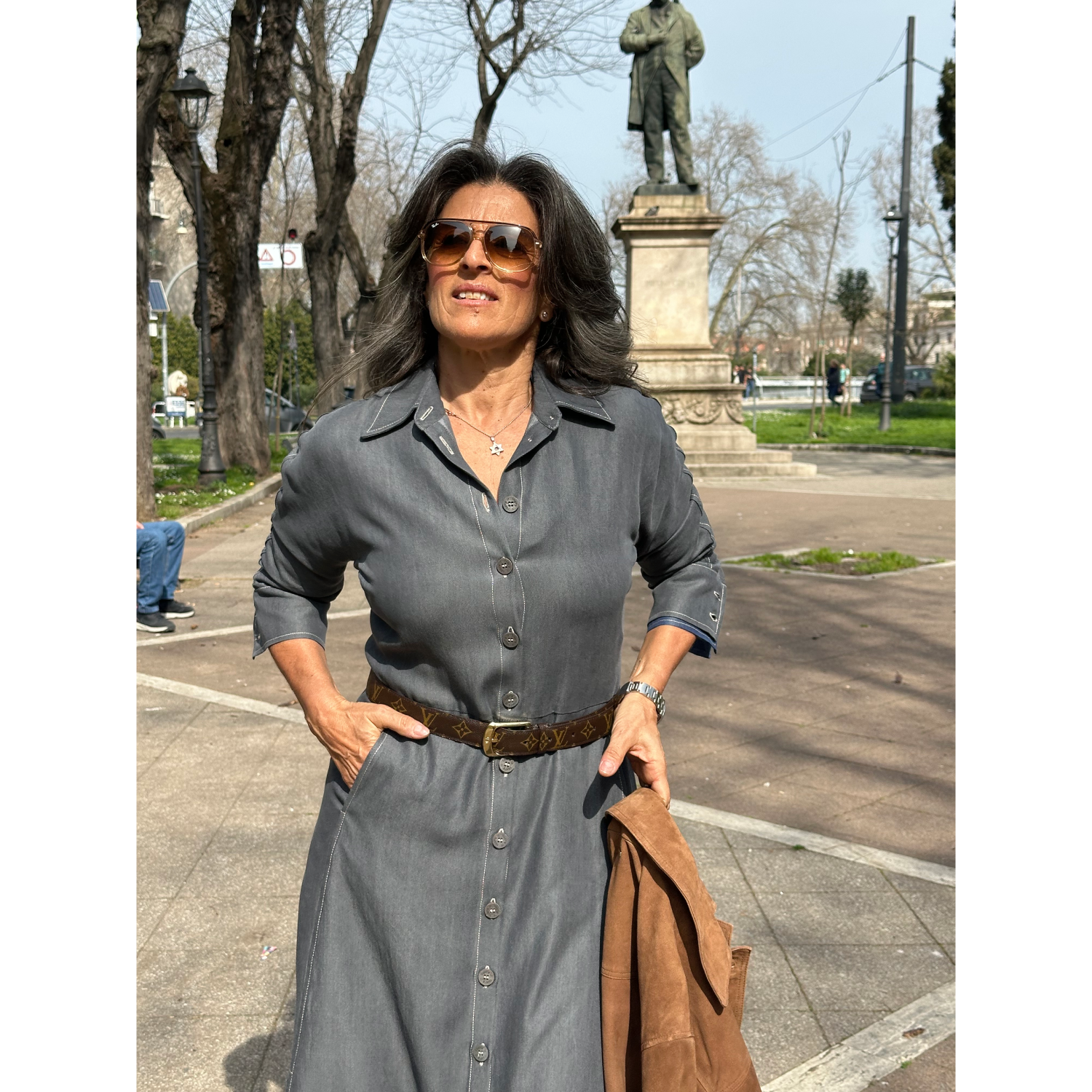 THAT'S IT Abito Chambray creta