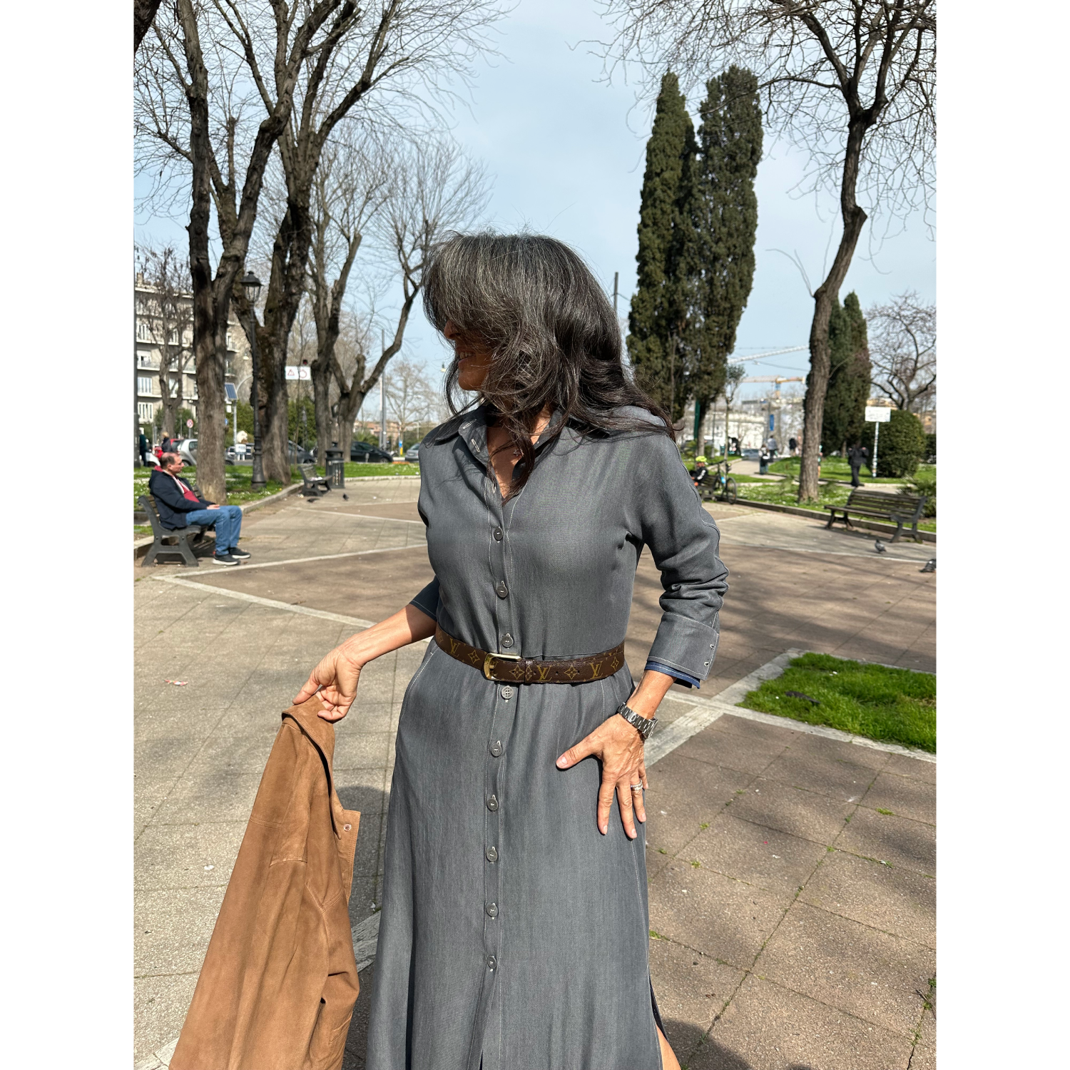 THAT'S IT Abito Chambray creta