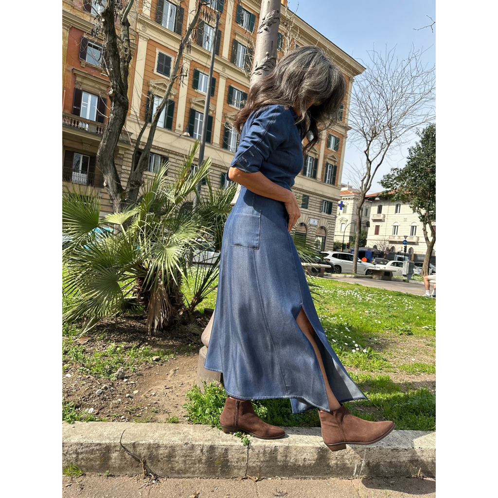 THAT'S IT Abito Chambray indaco