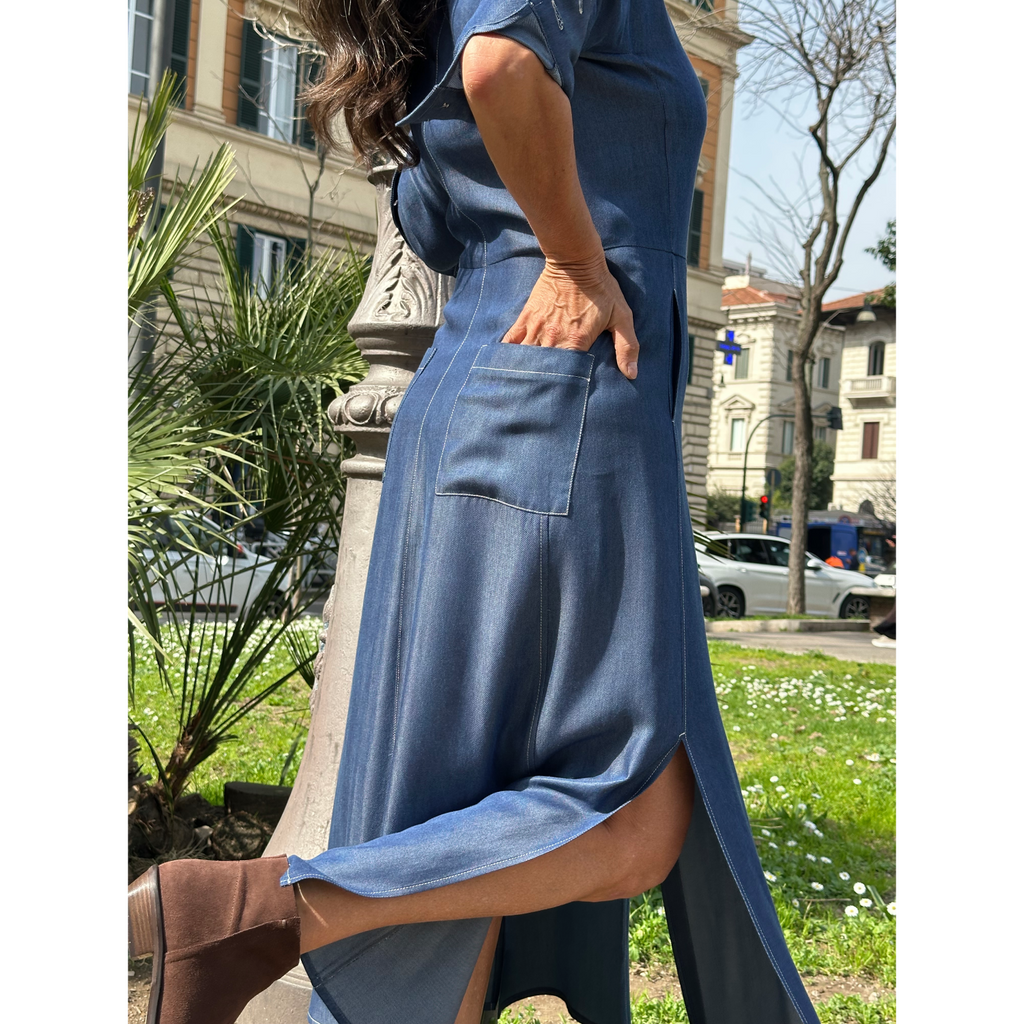 THAT'S IT Abito Chambray indaco