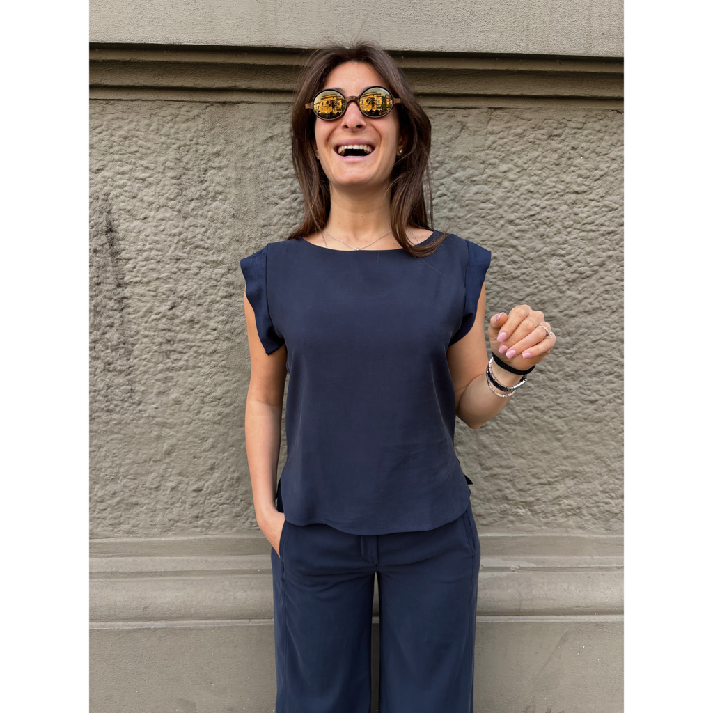 THAT'S IT Blusa Cupro blu
