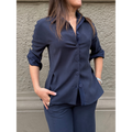 THAT'S IT Camicia Cupro blu