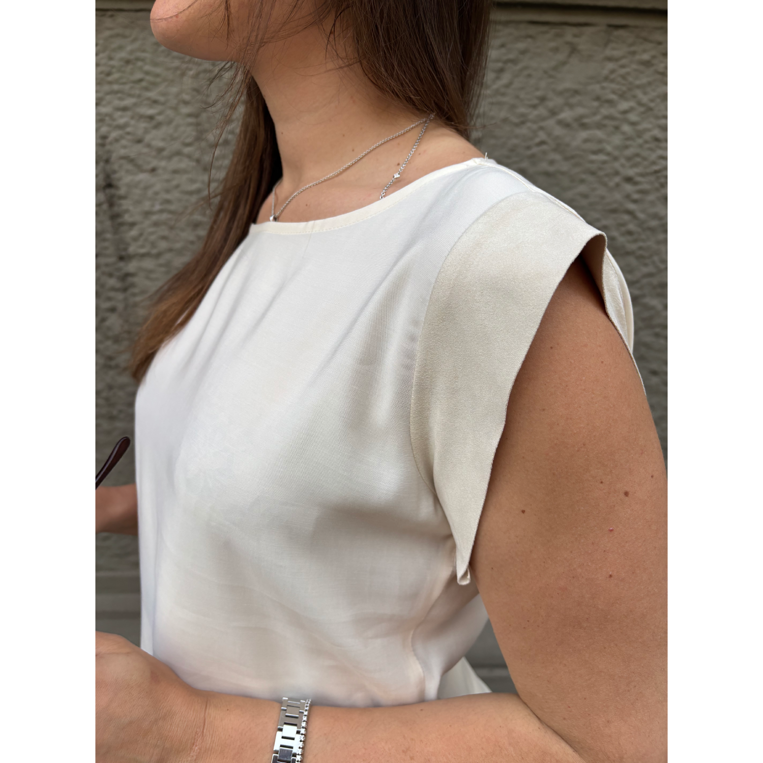 THAT'S IT Blusa Cupro panna