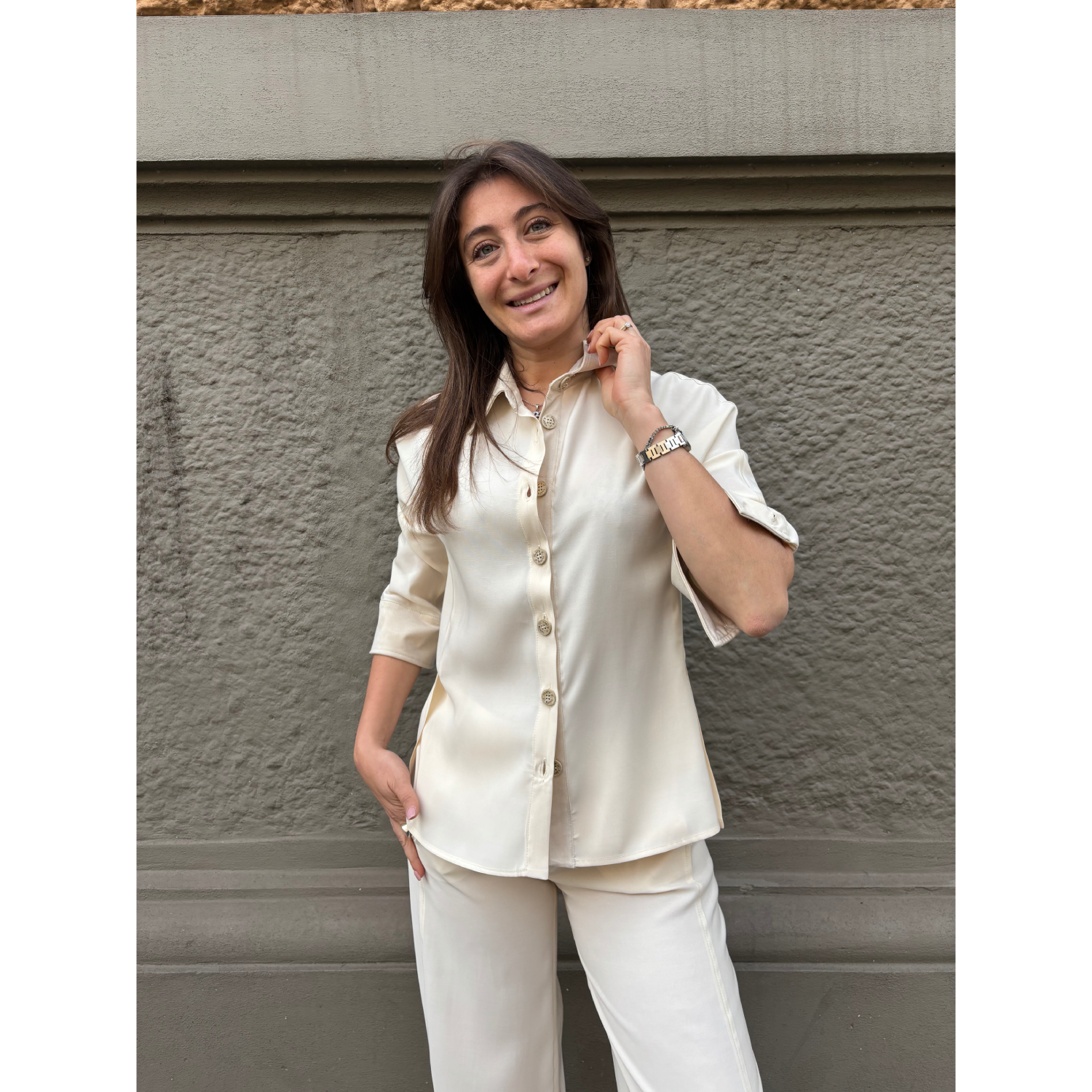 THAT'S IT Camicia Cupro panna