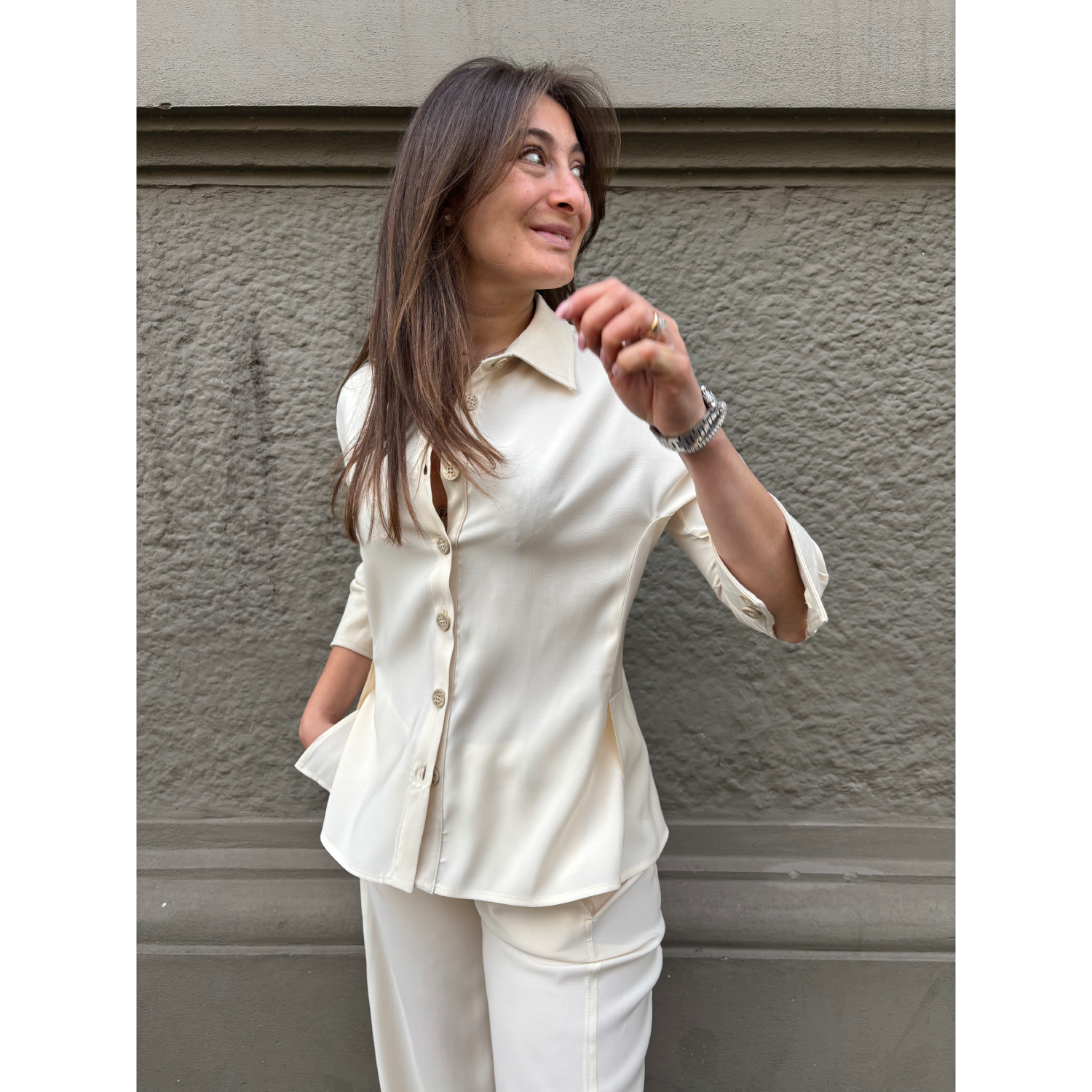 THAT'S IT Camicia Cupro panna