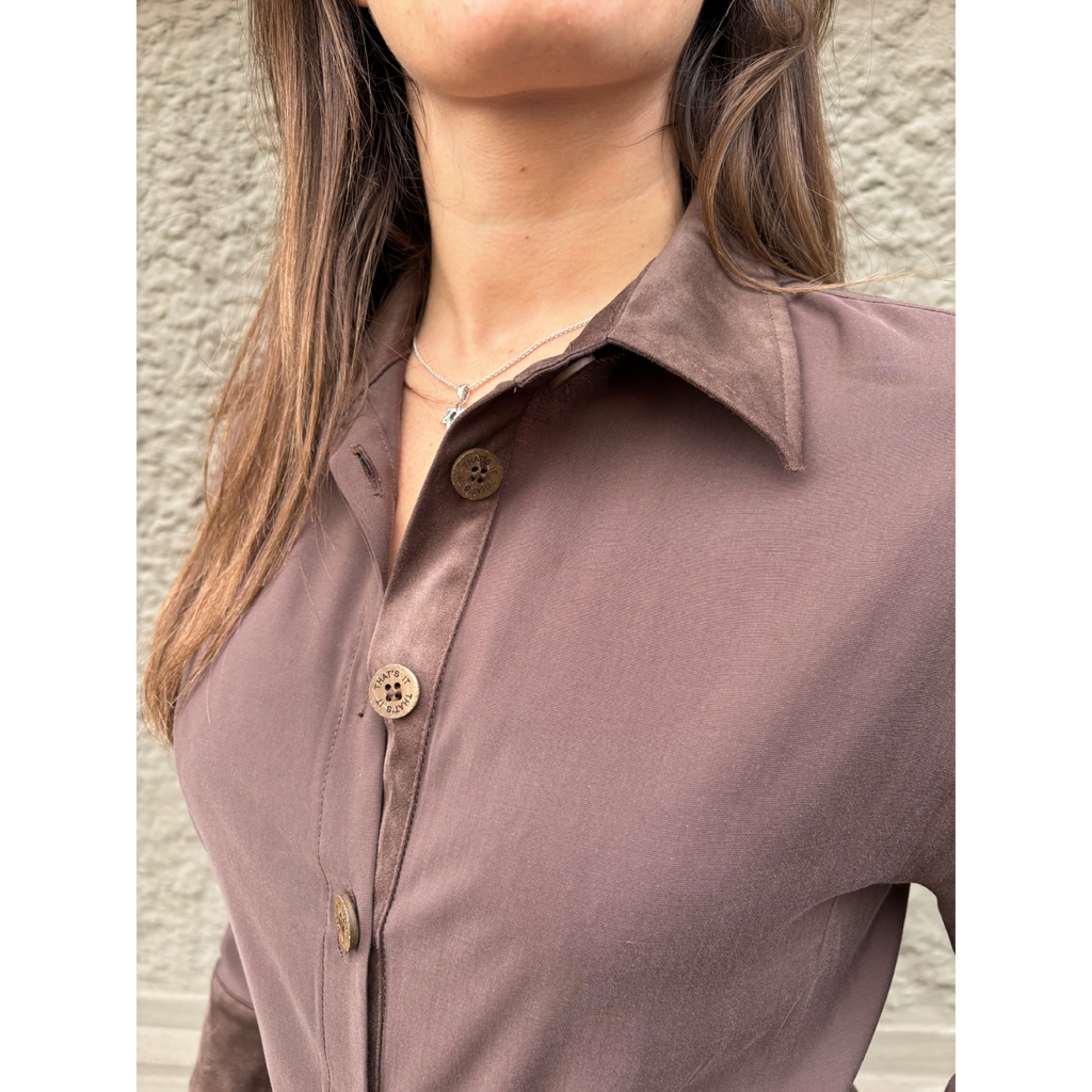 THAT'S IT Camicia Cupro nutella