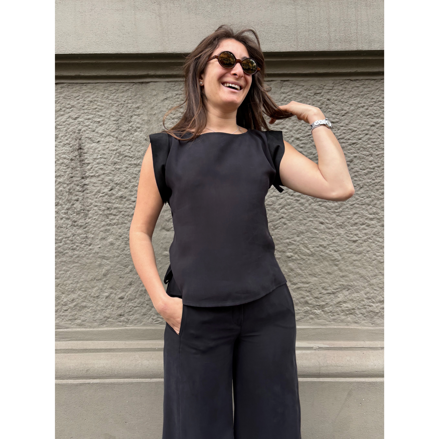 THAT'S IT Blusa Cupro nero