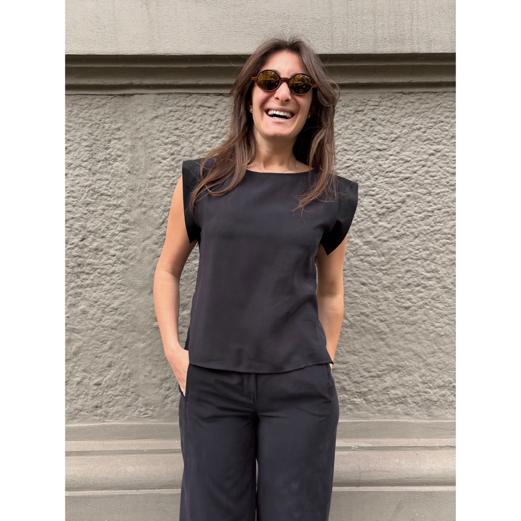 THAT'S IT Blusa Cupro nero