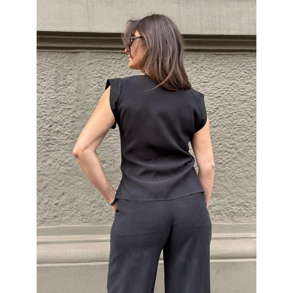 THAT'S IT Blusa Cupro nero