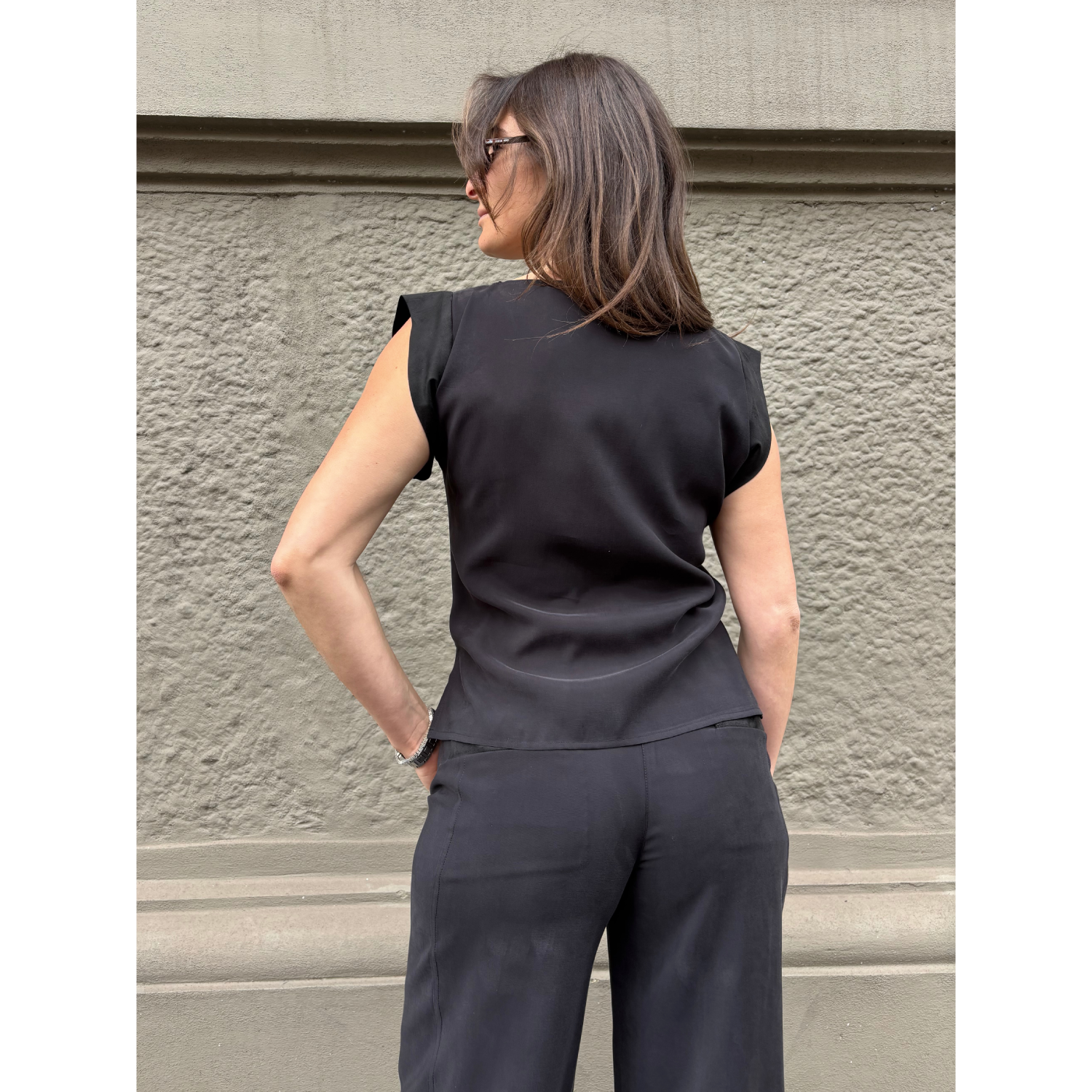 THAT'S IT Blusa Cupro nero