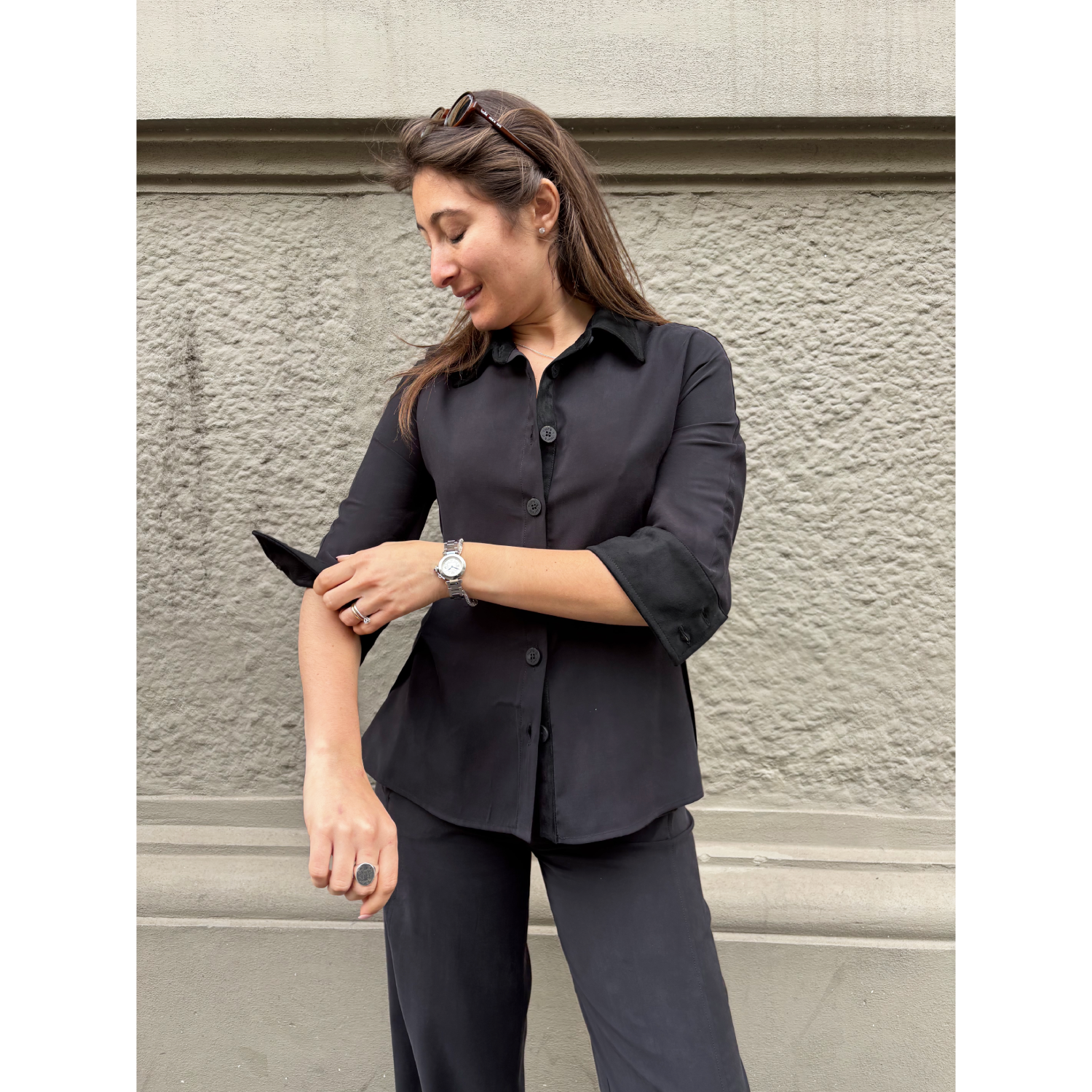 THAT'S IT Camicia Cupro nero