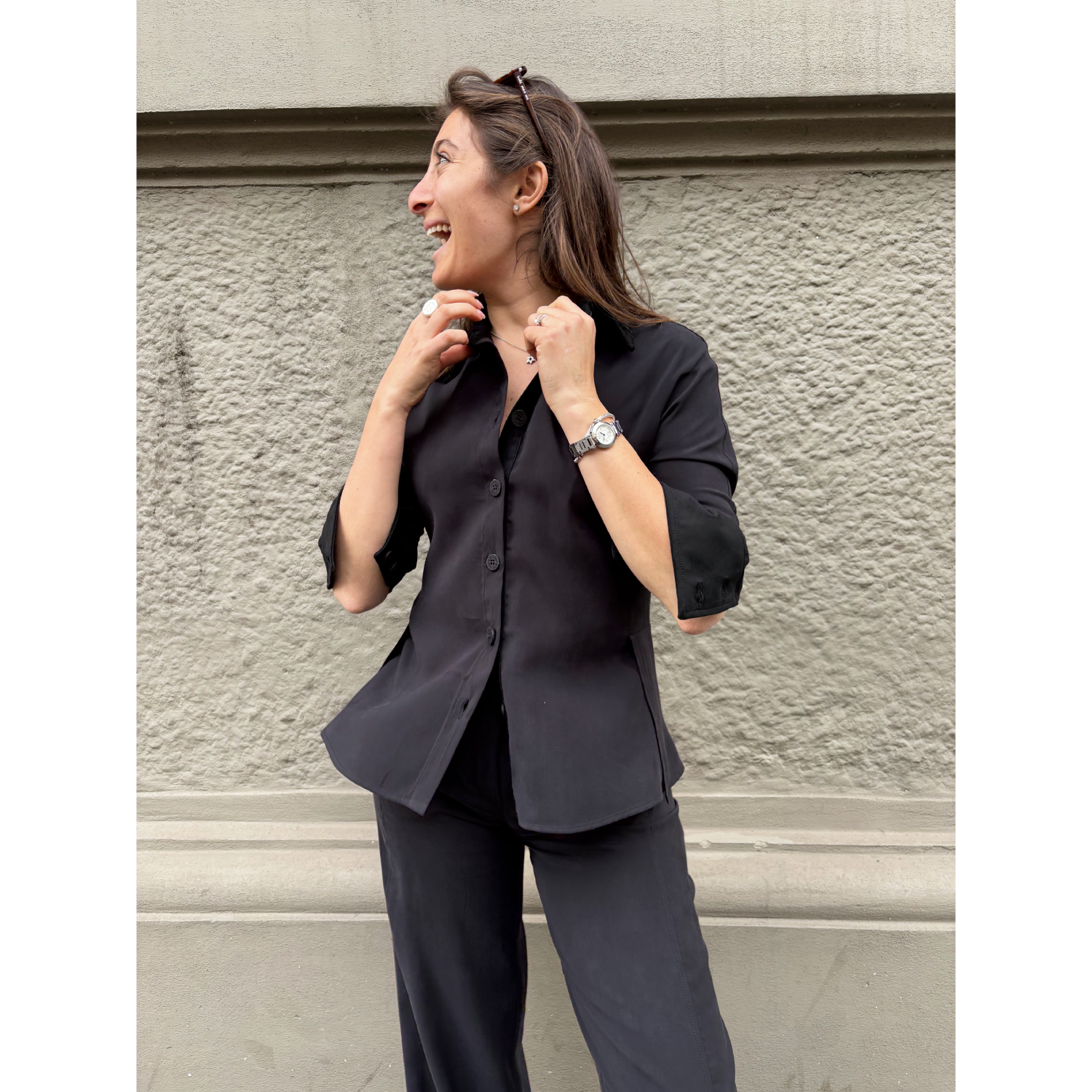 THAT'S IT Camicia Cupro nero