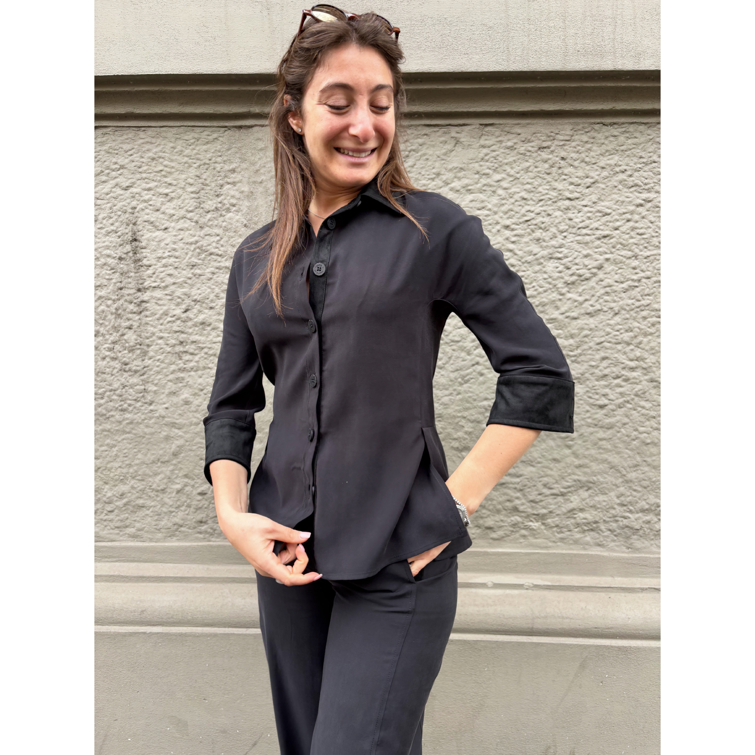 THAT'S IT Camicia Cupro nero
