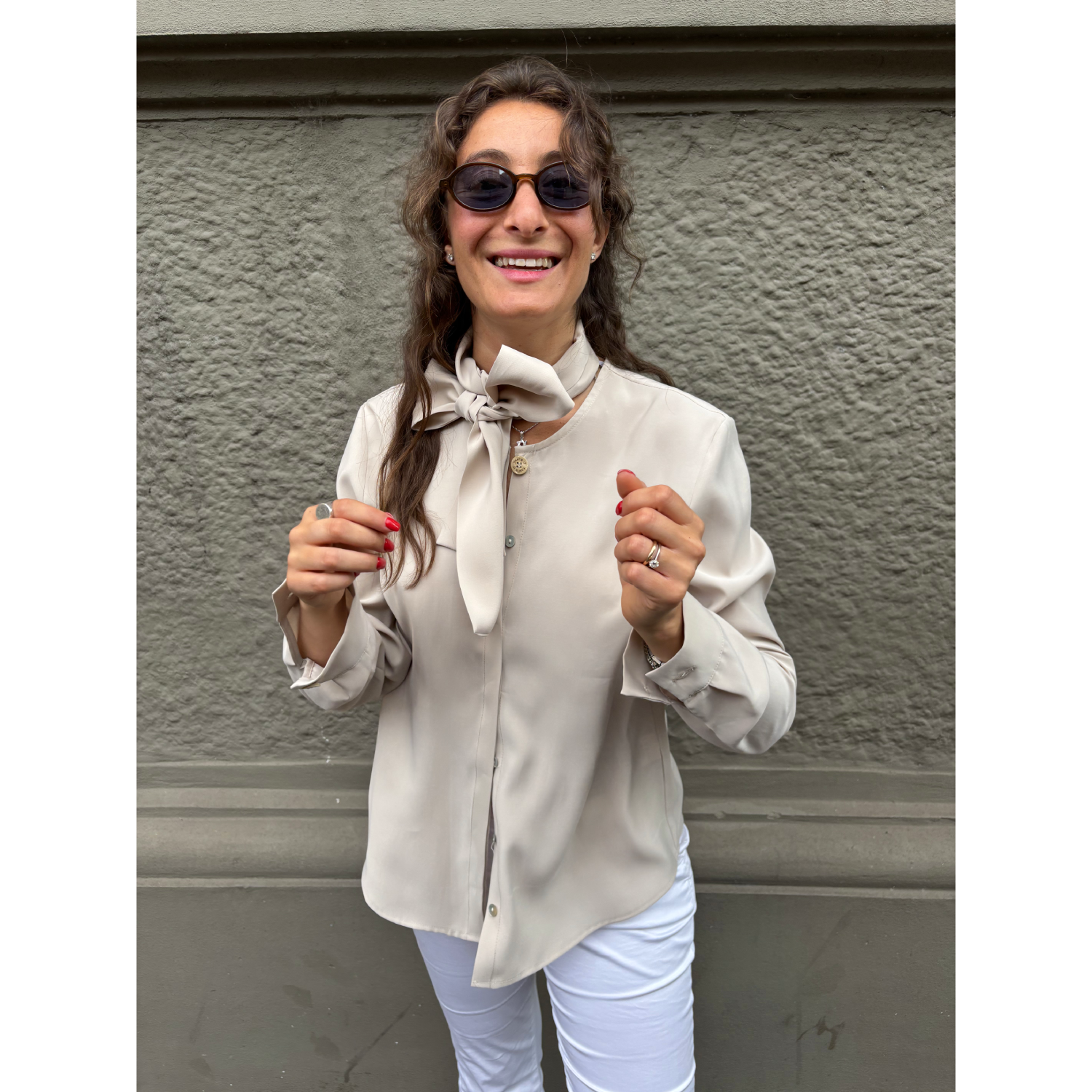 THAT'S IT Camicia Cupro gesso